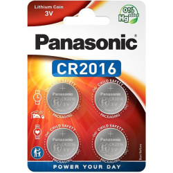 Батарейка Panasonic CR 2016 BLI 2 LITHIUM (CR-2016EL/4B)