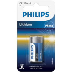 Батарейка Philips CR 123A  BLI 1 LITHIUM (CR123A/01B)