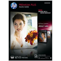 Фотопапір HP Premium Plus Semi-gloss Photo Paper 300 г/м кв, A4, 20акр (CR673A)