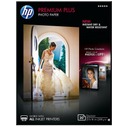Фотопапір HP Premium Plus Glossy Photo Paper 300 г/м кв, 13 x 18cм, 20акр (CR676A)