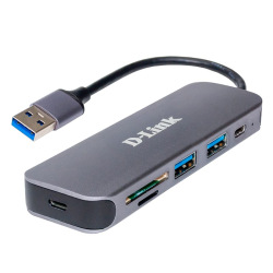 USB-Концентратор D-Link DUB-1325 2xUSB3.0,  1xUSB Type-C, 1xSD, 1x-microSD, USB 3.0 (DUB-1325)