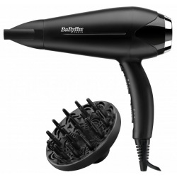 Фен BaByliss D572DE, 2200Вт,дифузор, концентратор, черний (D572DE)