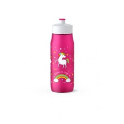 Дитяча пляшка для пиття Tefal 0,6 л, рожева, декор Єдиноріг (K3201212)