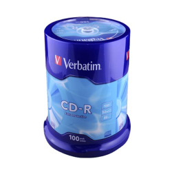 Диск Verbatim CD-R 700 MB/80 min 52x Cake Box 100шт (43411)