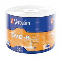 Диск Verbatim DVD-R 4.7 GB/120 min 16x Cake Box 50шт (43791) Silver