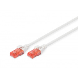 Патч-корд DIGITUS CAT 6 UTP, 0.5м, AWG 26/7, Cu, LSZH, білий (DK-1617-005/WH)