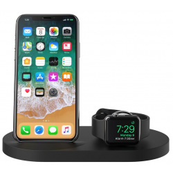 Док-станція BELKIN Qi Wireless iWatch( 1A) + iPhone (7.5W) + USB A 5W/1A , Bk (F8J235VFBLK)