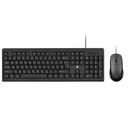 Комплект клавиатура и мышка проводной 2E MK401 USB Black (2E-MK401UB)