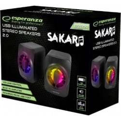 Колонки Esperanza EGS104 2.0 Led Rainbow Sakara Speakers EGS104 Sakara (EGS104)