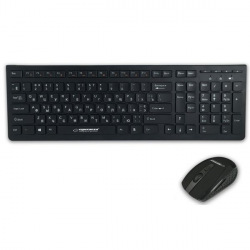 Комплект (клавіатура, мишка) бездротовий Esperanza Reno EK135UA Black USB (EK135UA)