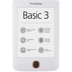 Електрона книга PocketBook 614 Basic3, білий (PB614-2-D-CIS)