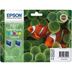 Картриджі Epson T027 х 2шт Color (C13T02740310) для Epson T027 Color C13T02740110