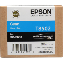 Картридж для Epson SureColor SC-P800 EPSON T8502  Cyan C13T850200