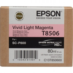 Картридж для Epson SureColor SC-P800 EPSON T8506  Vivid Light Magenta C13T850600