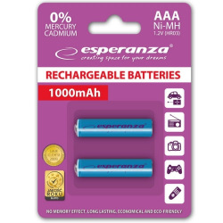 Акумулятор Esperanza  Ni-MH AAA 1000 mAh, 2шт, голубий EZA101B (EZA101B)