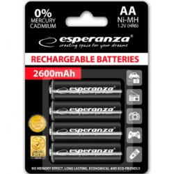 Акумулятор Ni-MH AA 2600 mAh, 4шт, мікс кольорів EZA106 (EZA106)