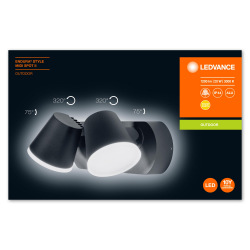 Фасадный світильник Osram LED ENDURA STYLE Midi Spot II 20W чорний (4058075205499)