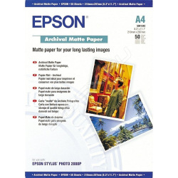 Фотопапір Epson Archival Matte Paper матовий, 192Г/м кв, А4, 50л (C13S041342) для HP 901 Black CC653AE