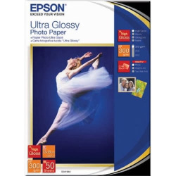 Фотопапір Epson Ultra Glossy Photo Paper Глянцевий 300Г/м кв, 13х18см, 50л (C13S041944BH) для HP Photosmart 8053