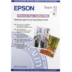 Фотопапір Epson Watercolor Paper-Radiant White  А3+, 190Г/м кв, 20л (C13S041352) для HP Photosmart 8053