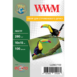 Фотопапір WWM напівГлянцевий Luster 280Г/м кв, 10х15см, 100л (LU280.F100) для HP Officejet K7108