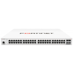 Комутатор Fortinet FS-448E-POE, Layer 2/3, 48xGE RJ45 ports, 4x10 GE SFP+, 370W POE output limit (FS-448D-POE)