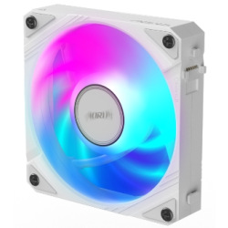 Вентилятор для корпусу 120mm RGB Lighting 600~2000  RPM 8.2~29dBA 4-Pin PWM Whiteз висувним блокуючим GP-ECFAN1201 ICE (GP-ECFAN