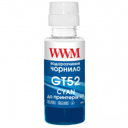 Чернила WWM GT52 100г Cyan (Синий) (H52C)