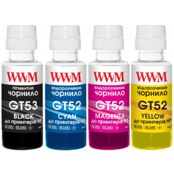 Комплект чернил WWM GT53/52 4х100г BP/C/M/Y (GT53SET)