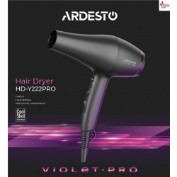 Фен Ardesto HD-Y222PRO / 1750-2100Вт/2 скорости/ 3 темп.режима/ионизация/черный (HD-Y222PRO)