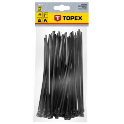 Хомуты TOPEX 4,8 x 200 мм, 75 шт. черные (44E978)