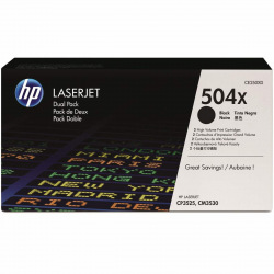 Картридж для HP Color LaserJet CP3525 HP 2 x 504X  Black CE250XD