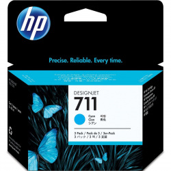 Картридж HP 711 Cyan 3-Pack (CZ134A) для HP 711 Black CZ129A