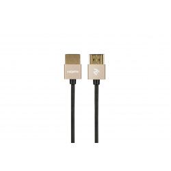Кабель 2E HDMI 2.0 (AM/AM), Gen2 Ultra Slim cable, gold/black, 1m (2E-W9668G-1M)