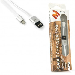 Кабель 2E Micro USB 2.0 Dual Metal, Silver 1м (2E-CCTM13M-1S)