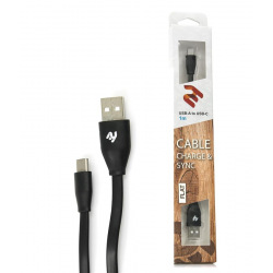 Кабель 2E USB-C Black 1м (2E-CCTC24-1B)