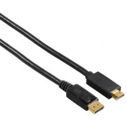 Кабель адаптер НАМА DisplayPort M- HDMI AM, Premium, Ultra HD, довжина 1.8 м, black (122214)