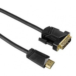 Кабель НАМА HDMI, AM- DVI / D M, ферити, золочення групи контактів, довжина 1.5 м (122132)
