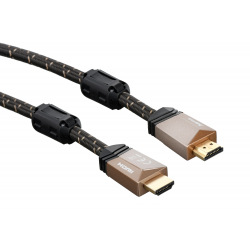 Кабель НАМА HDMI, Premium, (AM/AM), ферити, довжина 0.75 м (122209)