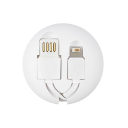 Кабель Remax Roller type Retractable 2in1 for MicroUSB and Lightning 1M, white (RC-099T-WHITE)