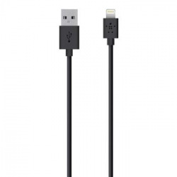 Кабель USB 2.0 Belkin LIGHTNING charge/sync cable 1.2m, Black/Чорний (F8J023bt04-BLK)