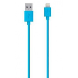 Кабель USB 2.0 Belkin Lightning charge/sync cable 1.2m, Blue/Синій (F8J023bt04-BLU)