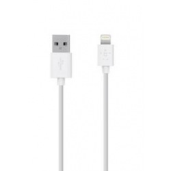 Кабель USB 2.0 Belkin LIGHTNING charge/sync cable 2m, White/Білий (F8J023bt2M-WHT)