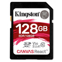 Карта пам’яті Kingston 128GB SDXC C10 UHS-I U3 R100/W80MB/s (SDR/128GB)