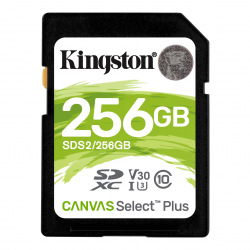 Карта памяти Kingston 256GB SDXC C10 UHS-I R100MB/s (SDS2/256GB)