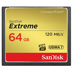 Карта памяти SanDisk 64GB CF Extreme R120/W85MB/s (SDCFXSB-064G-G46)