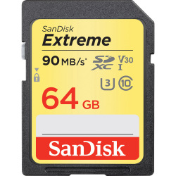 Карта пам’ятi SanDisk 64GB SDXC C10 UHS-I U3 R150/W60MB/s Extreme (SDSDXV6-064G-GNCIN)