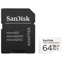 Карта пам’ятi SanDisk 64GB microSDXC C10 UHS-I U3 V30 R100/W40MB/s High Endurance (SDSQQNR-064G-GN6IA)