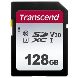 Карта памяти Transcend 128GB SDXC C10 UHS-I  R95/W45MB/s (TS128GSDC300S)