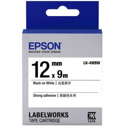 Картридж Epson LK-4WBW Strng adh Black/White 12mm x 9m (C53S654016)